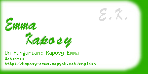 emma kaposy business card